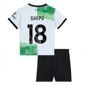 Maillot de foot Liverpool Cody Gakpo #18 Extérieur enfant 2023-24 Manches Courte (+ pantalon court)
